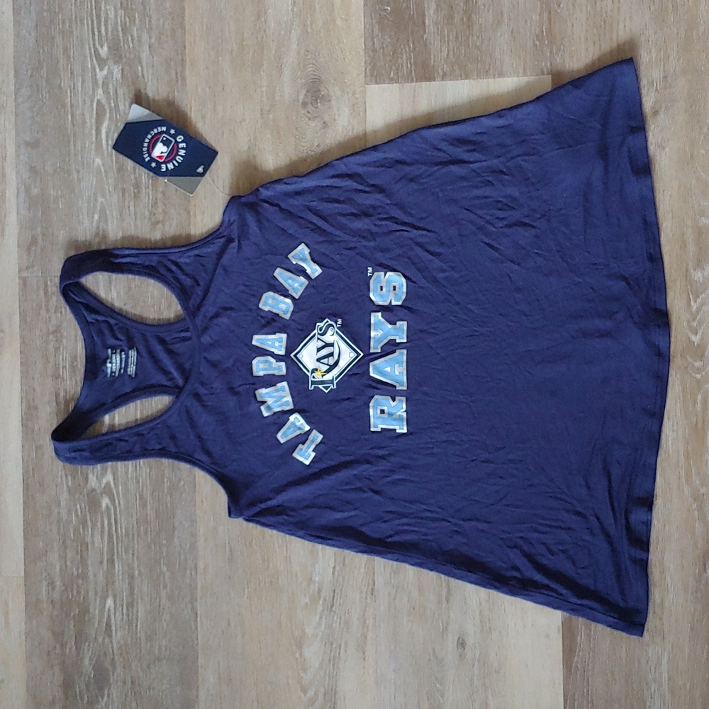 NWT MLB Tampa Bay Rays Girls Tank Top Blue Size L